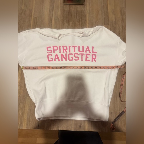 Spiritual Gangster  White sweatshirt with Pink Lettering - Picture 6 of 6